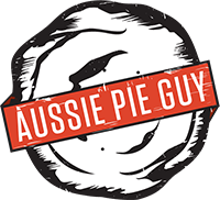 Aussie pie guy footer logo